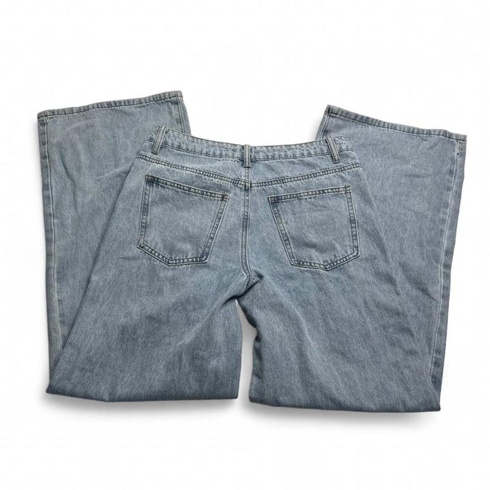 Edikted blue wide leg jeans Size S NWT - Picture 2 of 7